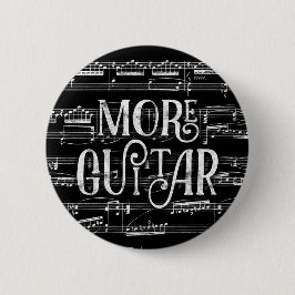 Mer Guitar Chalkboard - Black White Music Knapp