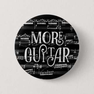 Mer Guitar Chalkboard - Black White Music Knapp