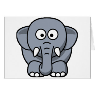 Mer gullig elefant hälsningskort