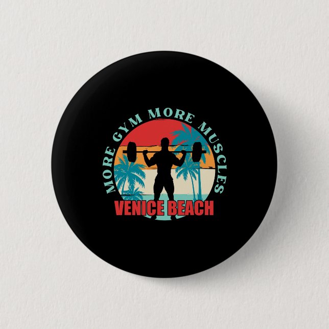 Mer Gym Mucles Bodybuilding Venice Beach Me Knapp (Framsida)