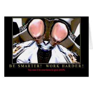 Mer hård arbete hälsningskort