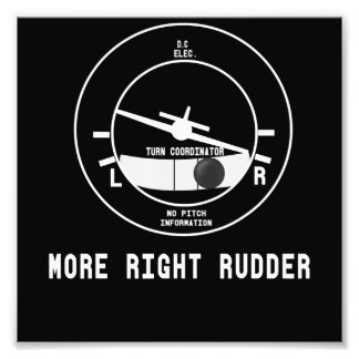 Mer Höger Rudder Cfi-flyginstruktör Pilot Gift Fototryck