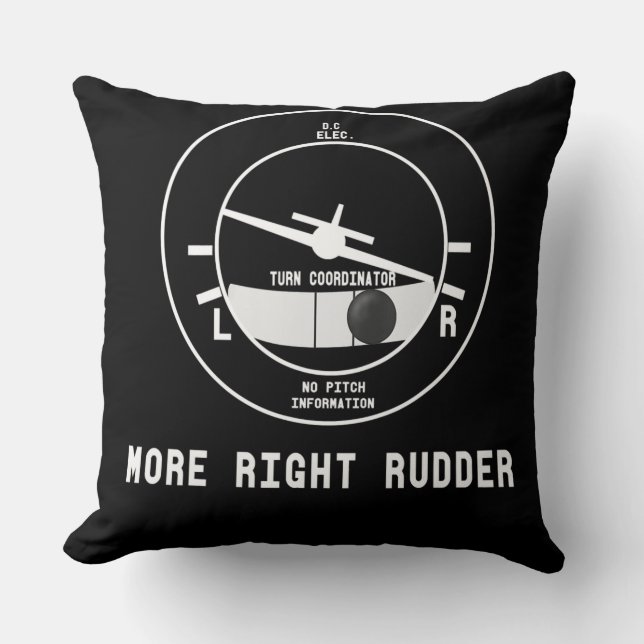 Mer Höger Rudder Cfi-flyginstruktör Pilot Gift Kudde (Framsida)