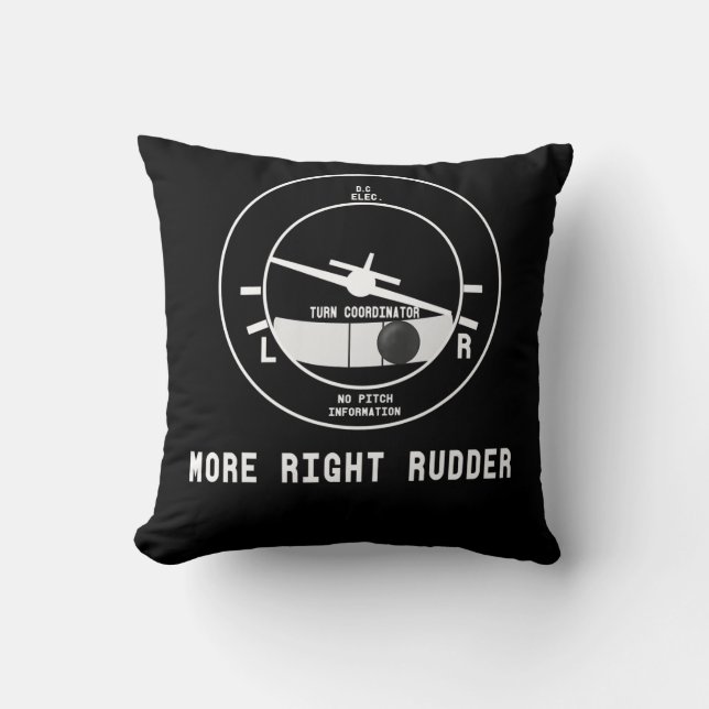 Mer Höger Rudder Cfi-flyginstruktör Pilot Gift Kudde (Framsida)
