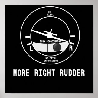 Mer Höger Rudder Cfi-flyginstruktör Pilot Gift Poster