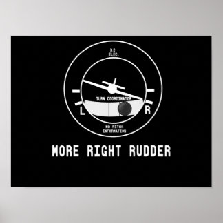 Mer Höger Rudder Cfi-flyginstruktör Pilot Gift Poster