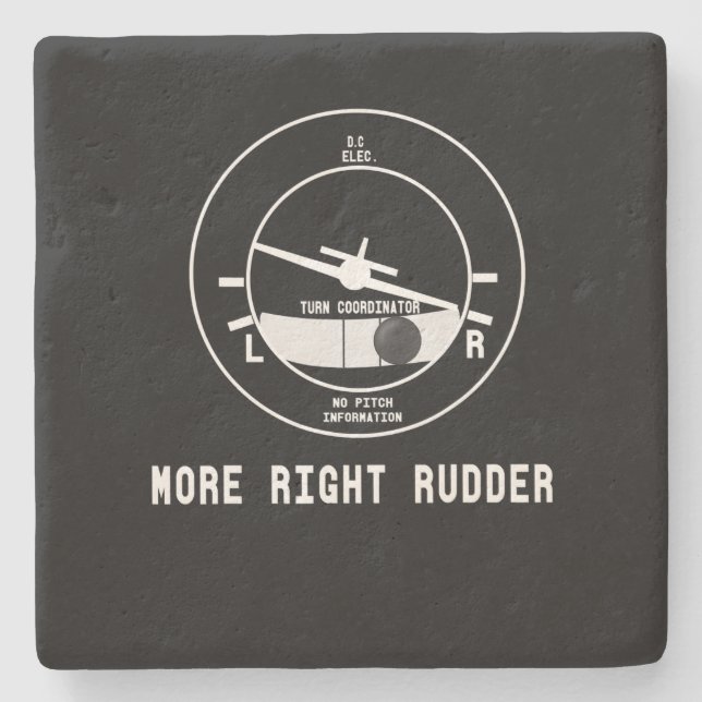 Mer Höger Rudder Cfi-flyginstruktör Pilot Gift Stenunderlägg (Framsidan)