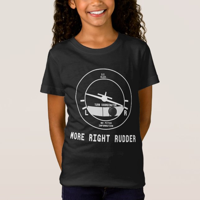 Mer Höger Rudder Cfi-flyginstruktör Pilot Gift T Shirt (Framsida)