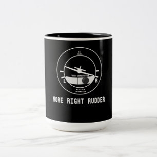 Mer Höger Rudder Cfi-flyginstruktör Pilot Gift Två-Tonad Mugg