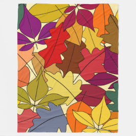 Mer Höst löv Fleecefilt