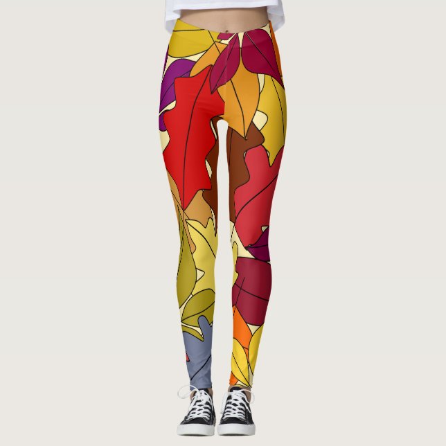 Mer Höst löv Leggings (Framsida)