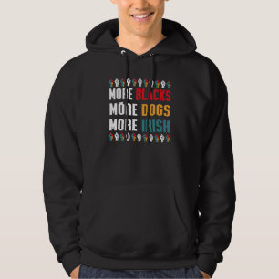 Mer Hundar Mer irländsk svart historik Mon Hoodie