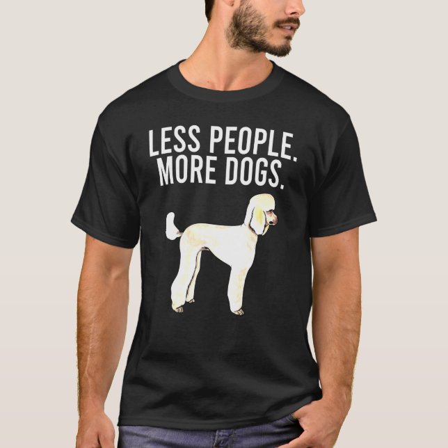 Mer Hundar Pudel-introduktion T Shirt (Framsida)