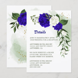 Mer information om grått royal i vit blommigt tilläggskort