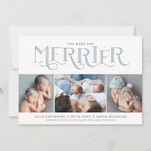 Mer information om Merrier Twin Helgdag Birth Meddelande