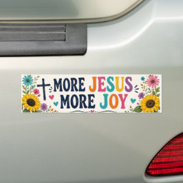 Mer Jesus Mer Glädje Färgglikt Bildäckslapp Bildekal