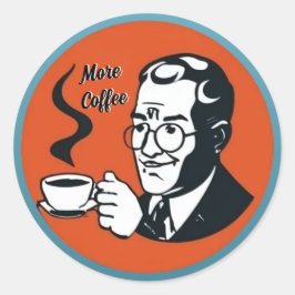 Mer kaffe dekal runt klistermärke