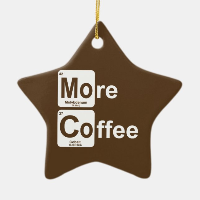 Mer kaffe Periodic Bord Julgransprydnad Keramik (Framsidan)