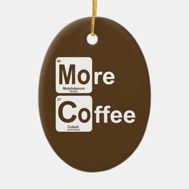 Mer kaffe Periodic Bord Julgransprydnad Keramik (Framsidan)