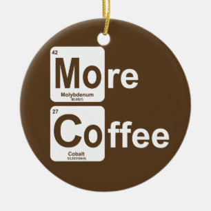 Mer kaffe Periodic Bord Julgransprydnad Keramik