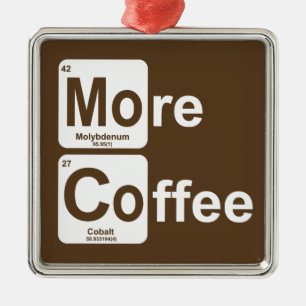 Mer kaffe Periodic Bord Julgransprydnad Metall