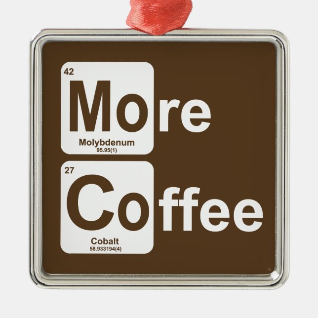Mer kaffe Periodic Bord Julgransprydnad Metall (Framsidan)