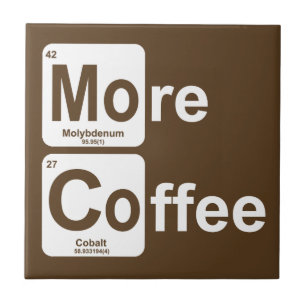 Mer kaffe Periodic Bord Kakelplatta