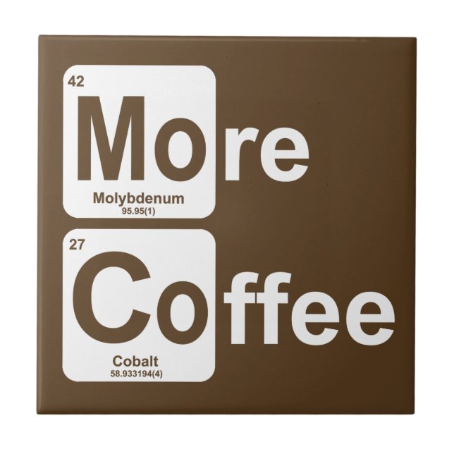 Mer kaffe Periodic Bord Kakelplatta (Framsidan)
