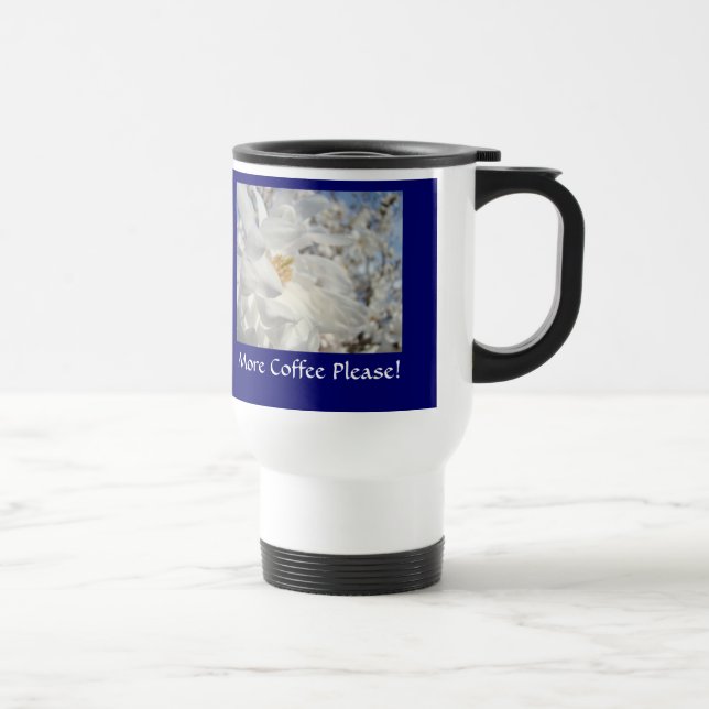 Mer kaffe tack! Kaffe kopp Vita Magnolior (Höger)