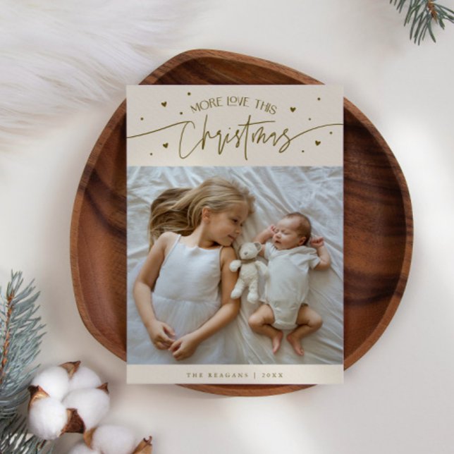 Mer kärlek denna jul kräm foto födelse meddelande (Skapare uppladdad)