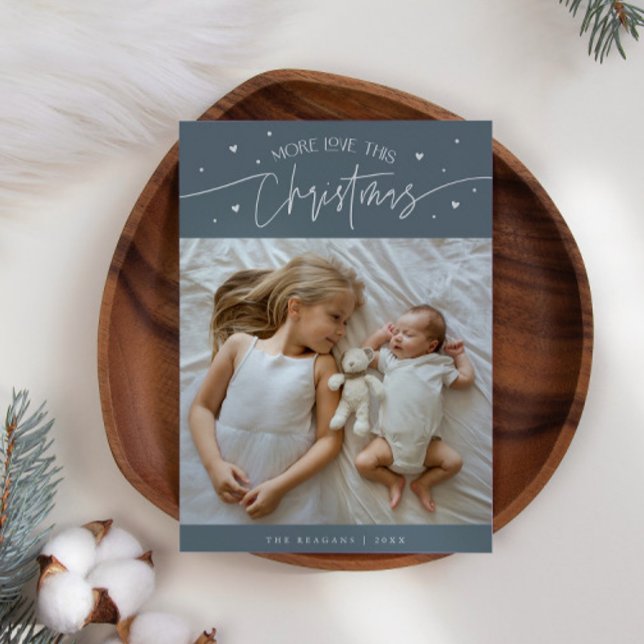 Mer Kärlek denna julklappsblått foto födelse Meddelande (Skapare uppladdad)