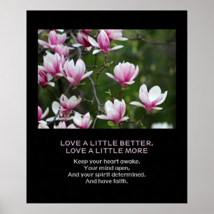 Mer Kärlek Faith Anpassningsbar Citat Rosa Magnoli Poster