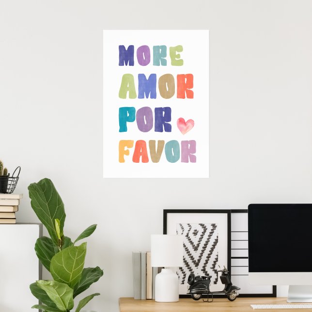 Mer kärlek-fördel poster (Hemmakontoret)