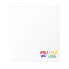 "Mer Kärlek, inte mindre" Kärlek Anteckningsblock