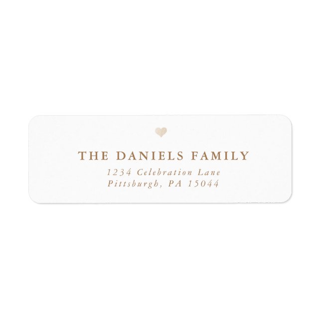 Mer Kärlek, mer glädje | Helgdag Födelsemeddelande Returadress Etikett (Framsidan)