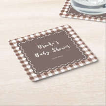 Mer kärlek S'more Brun Rutig Babyshower
