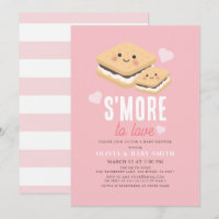 Mer kärlek S'mores Rosa Kawaii flicka baby shower