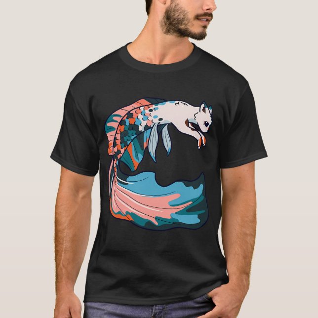 mer-kitty (design 1, färger 2/3) t shirt (Framsida)
