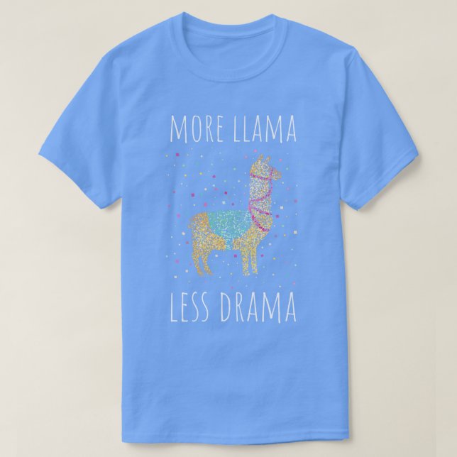 Mer Llama mindre Drama Alpaca Alpaca Farmer T Shirt (Design framsida)