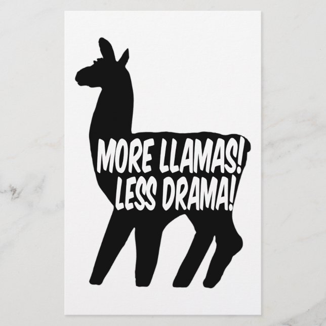 Mer Llamas Less Drama Brevpapper (Framsida)