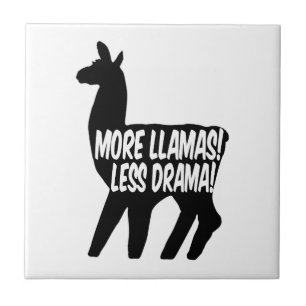 Mer Llamas Less Drama Kakelplatta