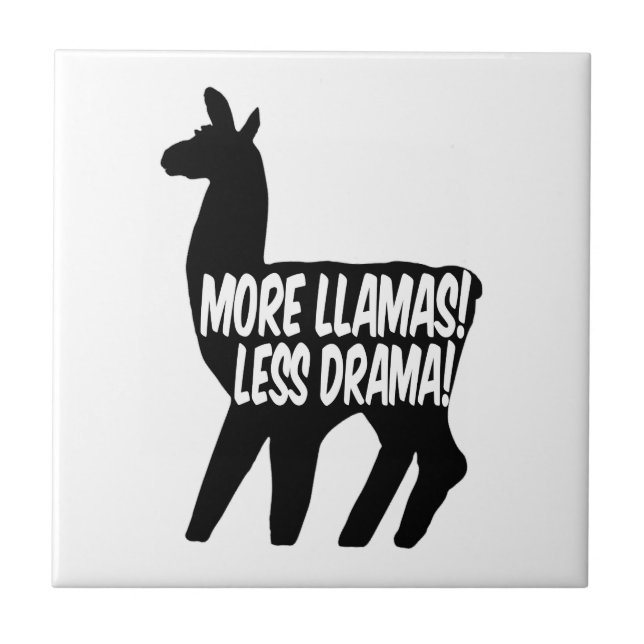 Mer Llamas Less Drama Kakelplatta (Framsidan)