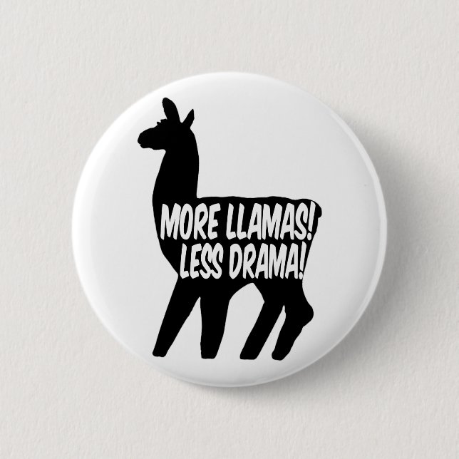 Mer Llamas Less Drama Knapp (Framsida)