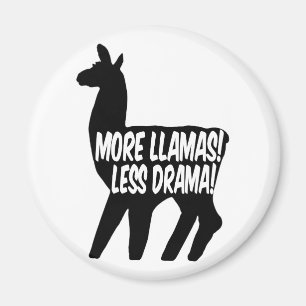 Mer Llamas Less Drama Magnet