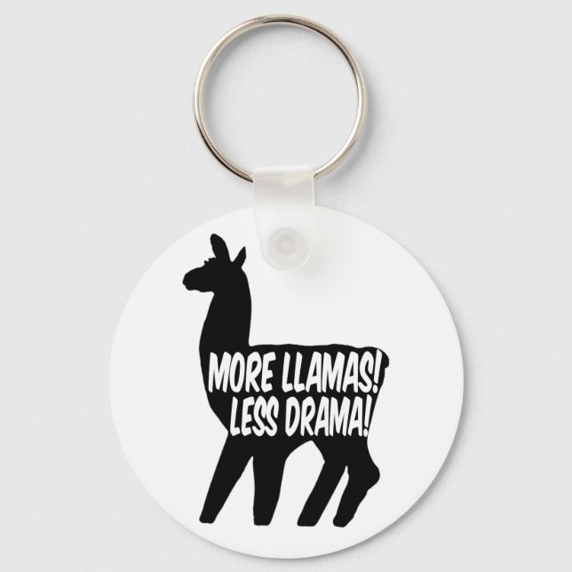 Mer Llamas Less Drama Nyckelring (Framsida)