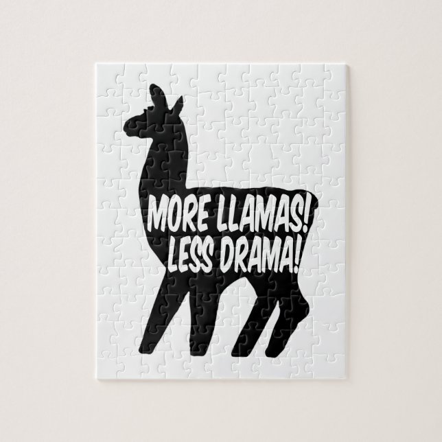 Mer Llamas Less Drama Pussel (Vertikal)