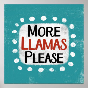 Mer llamas Poster Wall Art