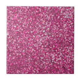 Mer Magenta Rosa Färg Faux Glitter Kakelplatta