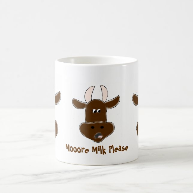 "Mer mjölk tack" Animerad ko-mugg Kaffemugg (Center)