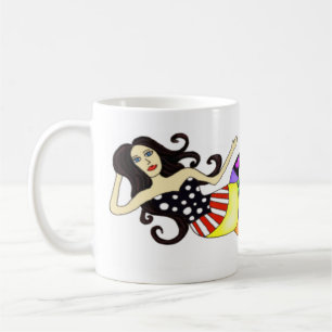 Mer-Mugg färgrik sjöjungfru Kaffemugg